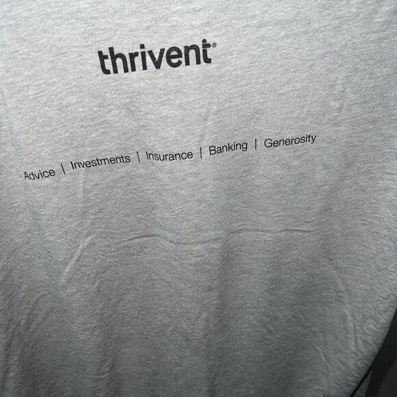 2024 Live Generously T-Shirt Thrivent Men's Large Grey Gray NWOT Womens Bella - Picture 3 of 4